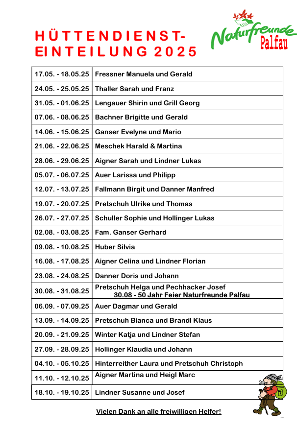 huettendienstplan